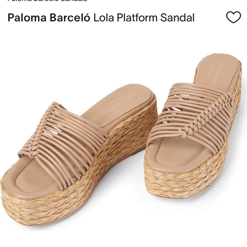 Paloma Barcelo Tan Lola Platform Sandal